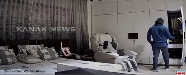 Caught on CCTV camera: Miscreant loots cash, gold from Odisha Congress leader Niranjan Patnaik's residence in Bhubaneswar