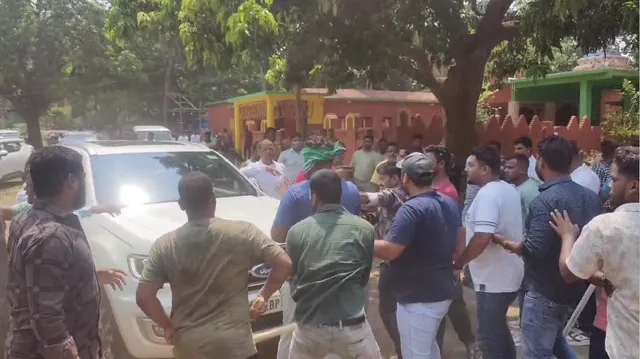 Former Odisha MLA Pranab Balabantaray's vehicle attacked