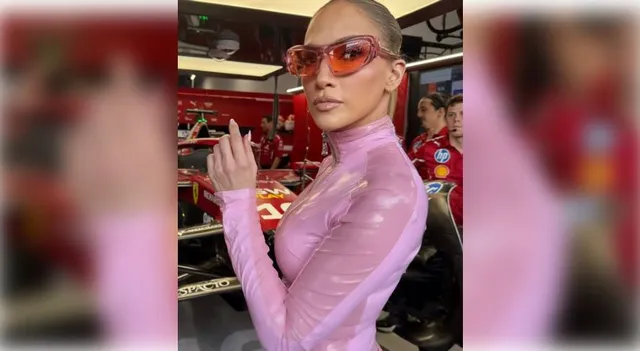 Jennifer Lopez turns heads in hot pink catsuit at Saudi F1 Grand Prix