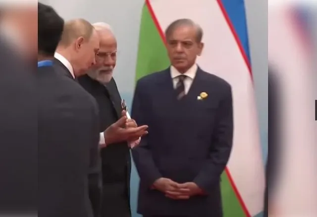 As PM Modi, Putin walk past happily, Shehbaz Sharif seen alone in a corner