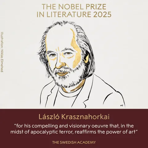 Hungarian Author László Krasznahorkai wins 2025 Nobel Prize in Literature
