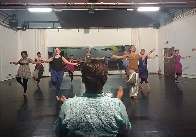 French belles dancing the Sambalpuri folk dance Dalkhai?