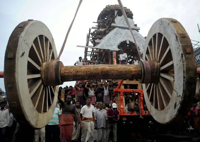 Broken axle of Subhadra’s chariot replaced in Odisha’s Puri