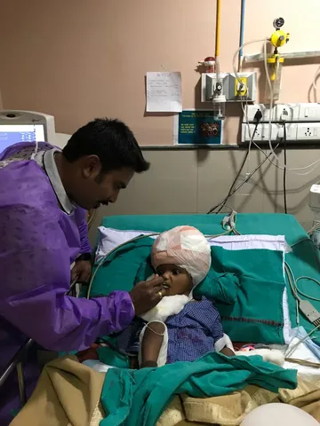 Watch one of Odisha twins Jaga playing, consuming food at AIIMS