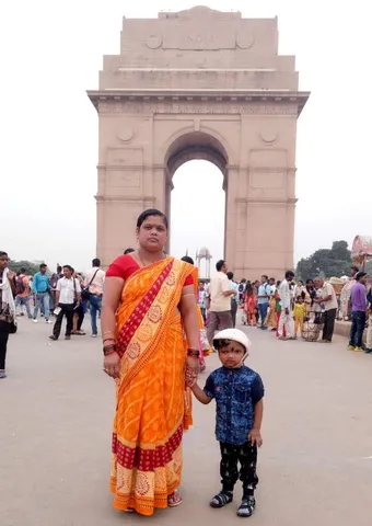 One of Odisha twins Jaga takes walk around India Gate