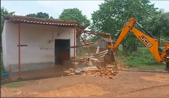 Bulldozer rolls in Odisha: Unauthorized structures of history-sheeter razed in Jharsuguda