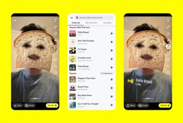 Snapchat now recommends sounds for photos, videos