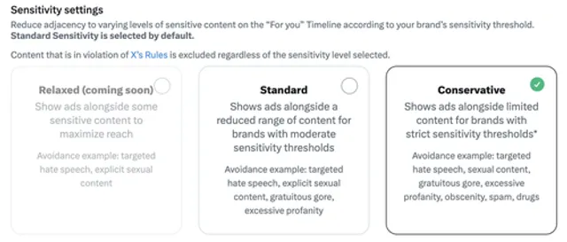 X introduces Sensitivity Settings, Enhanced Blocklist for advertisers