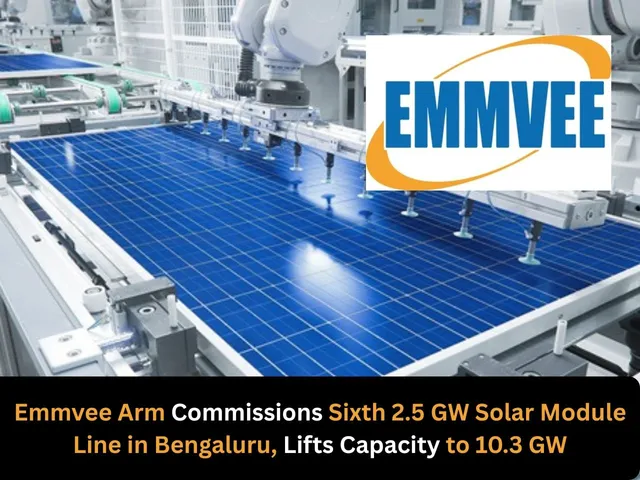 Emmvee Arm Commissions Sixth 2.5 GW Solar Module Line in Bengaluru, Lifts Capacity to 10.3 GW