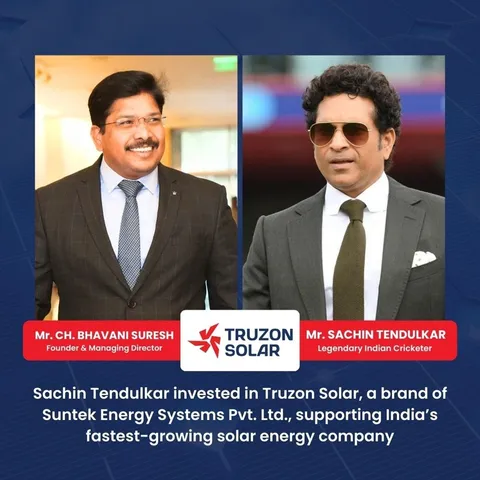 Truzon Solar Ropes In Sachin Tendulkar To Boost Solar Uptake