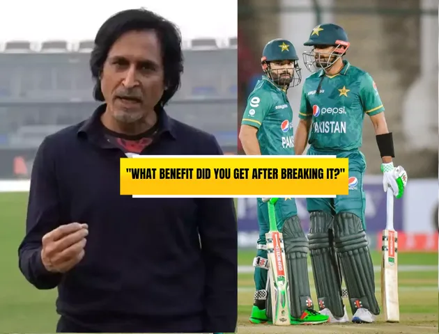 Ramiz Raja (left), Babar Azam and Mohammad Rizwan 