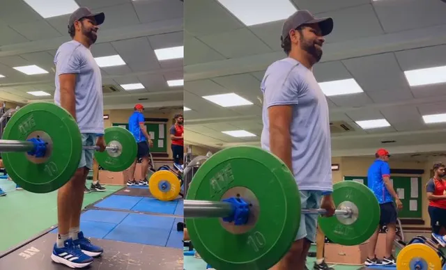 Rohit Sharma's gym session