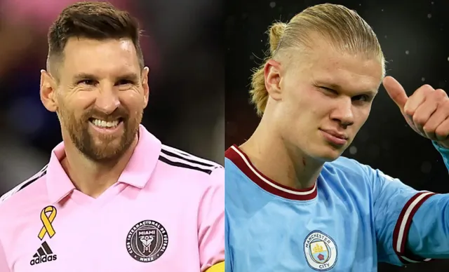 Lionel Messi and Erling Haaland