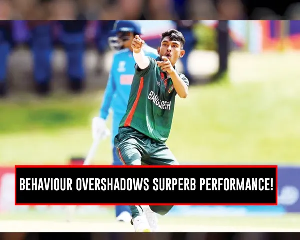 Mridha's celebration was found to be provocative by the match officials.