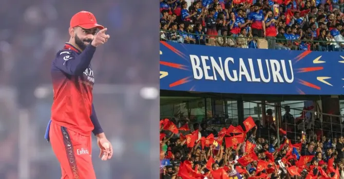 RCB बनाम KKR आईपीएल 2025 मैच के दौरान विराट कोहली को स्पेशल ट्रिब्यूट देंगे  फैंस, चिन्नास्वामी स्टेडियम में दिखेगा सबसे अलग नजारा | Cricket Times -  Hindi