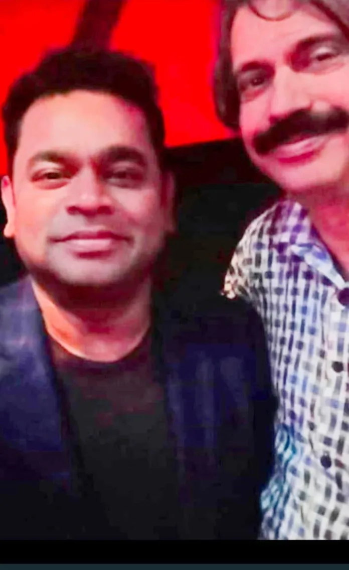 A R Rahman with sr journalist Chaitanya Padukone