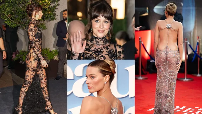 Dakota Johnson、Margot Robbie完美示範當「透膚禮服」遇上這款髮型，性感也能很高級| Vogue Taiwan