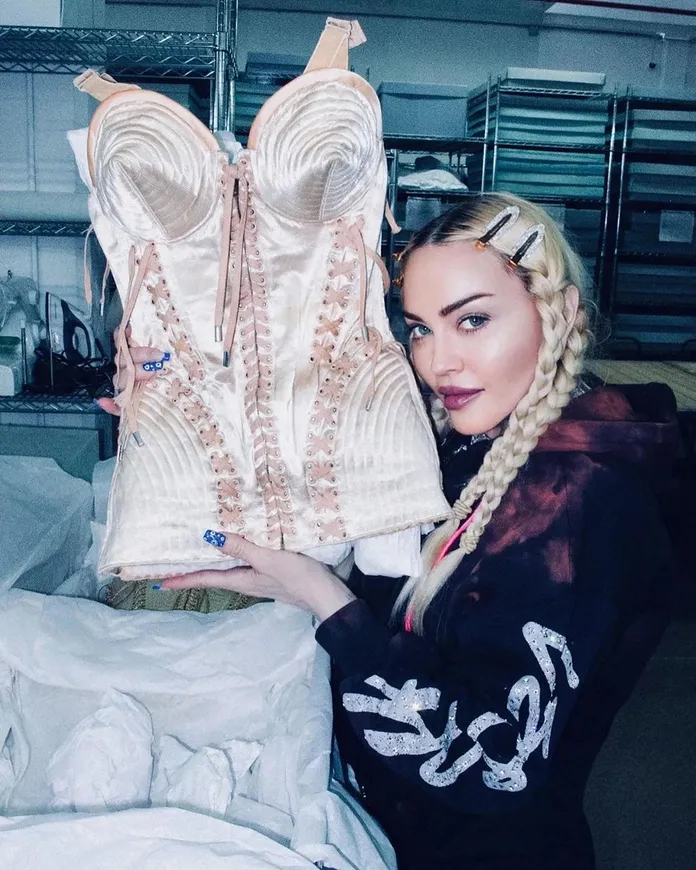 Madonna wears pink satin corset on Instagram, throwing it back to her '90s  'Blond Ambition' era