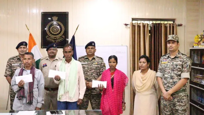 Three Naxalites surrender