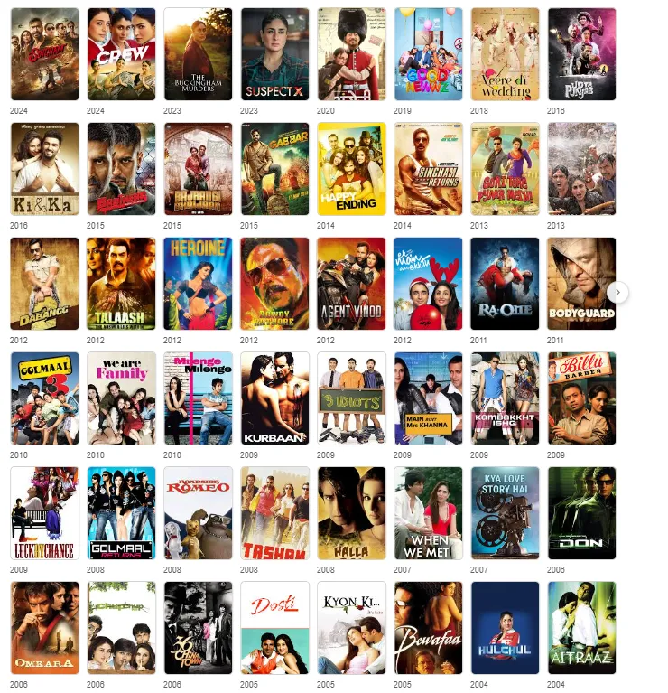 kareena kapoor movies