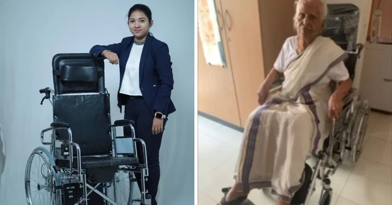 wheelchair with toilet sruthi babu