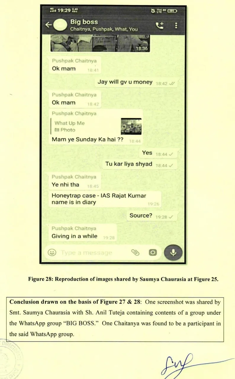IAS Rajat Kumar name appears in the chat in the ED chargesheet