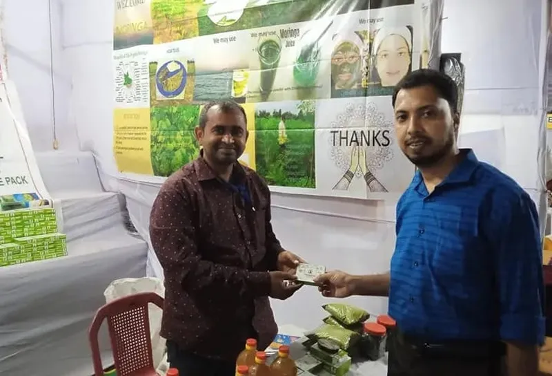 with his products