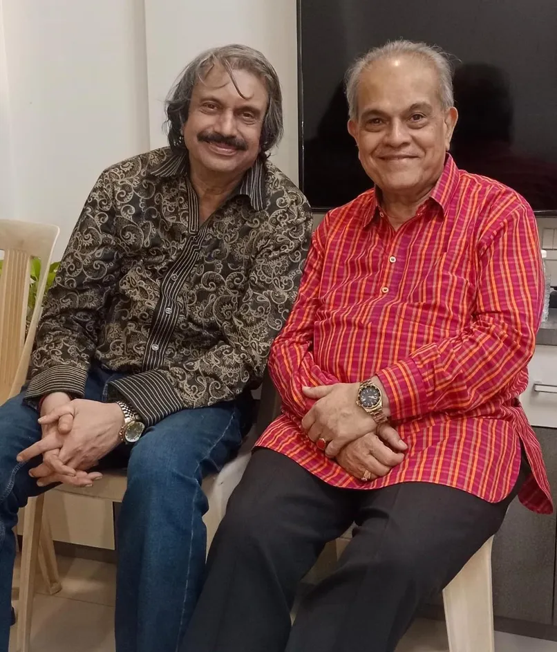 Composer -maestro violinist Amar Haldipur  with sr journalist Chaitanya Padukone