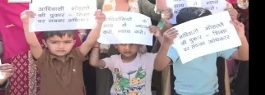 Bhopal Tribal Families Eviction Notice Protest