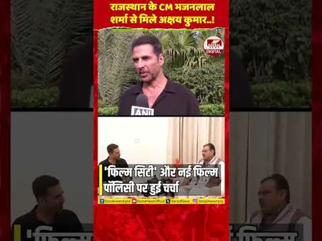 अक्षय कुमार ने की CM भजनलाल शर्मा से मुलाकात:राजस्थान में फिल्म सिटी और शूटिंग को लेकर हुई खास चर्चा