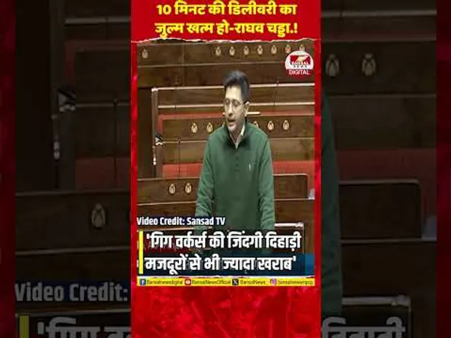 '10 मिनट की डिलीवरी का जुल्म खत्म हो': राज्यसभा में गूंजी राघव चड्ढा की मांग