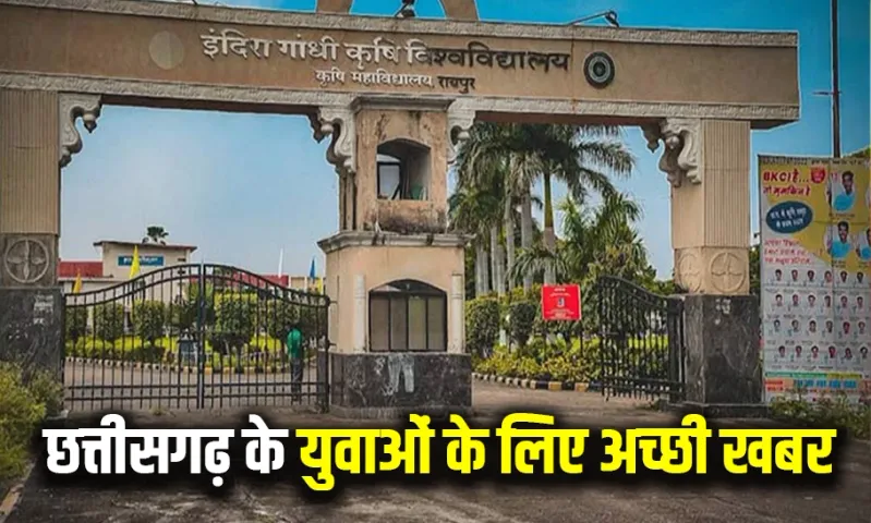 छत्तीसगढ़ के युवाओं के लिए अच्छी खबर: इंदिरा गांधी कृषि विश्विद्यालय में निकली इन पदों पर भर्ती, जानें आवेदन प्रक्रिया