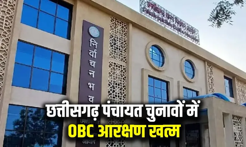 छत्तीसगढ़ जिला पंचायत अध्यक्ष के पदों पर OBC आरक्षण खत्म: 16 जिला पंचायतों में होंगे आदिवासी अध्यक्ष, देखें पूरी लिस्ट