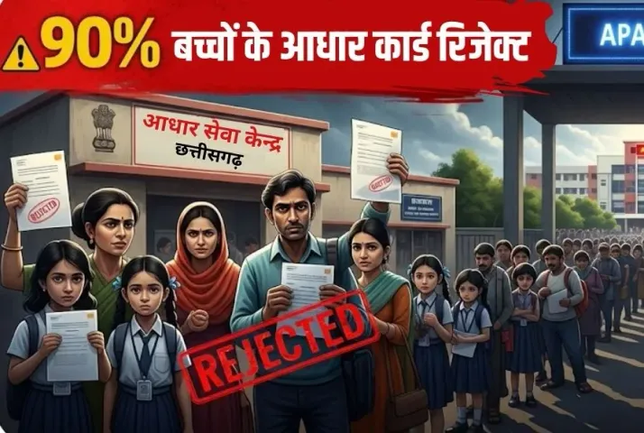 CG Students Aadhaar Card Rejection