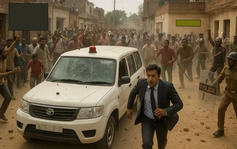 UP SDM Attack Case: अलीगढ़ में अतिक्रमण हटाने पर बवाल, भीड़ ने SDM की गाड़ी पर फेंके पत्थर, भागकर बचाई जान