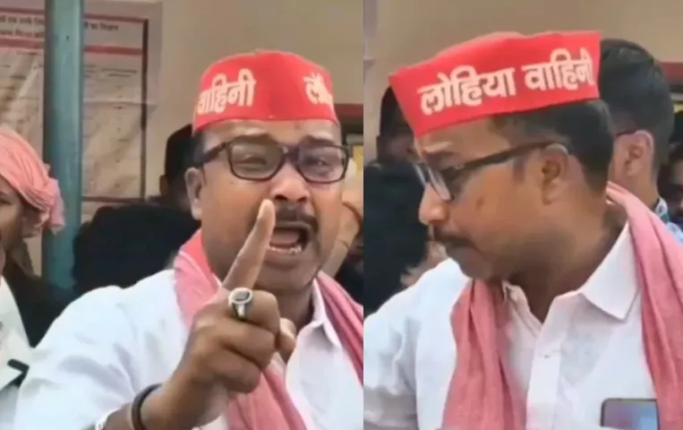 UP Varanasi SP Leader Harish Mishra Vs Karni Sena