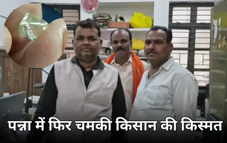 पन्ना में किसान की चमकी किस्मत: चौथी बार दिलीप को मिला हीरा, 4 दिसंबर को होगी नीलामी, ये है हीरे की कीमत