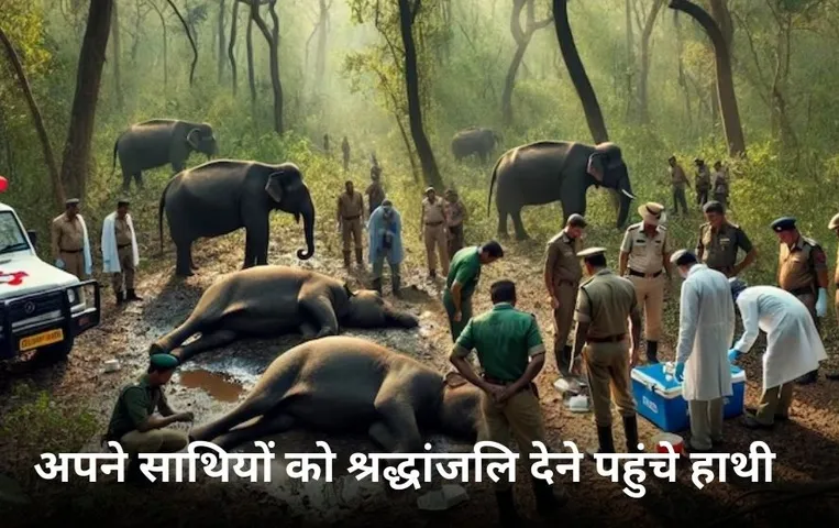 साथियों की मौत से गुस्साए हाथी: मृत हाथियों को दफनाने वाली जगह पर जाने की कर रहे कोशिश, कैंप में अफरा-तफरी