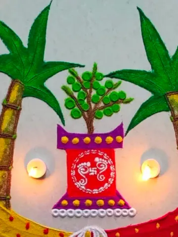 Tulsi Vivah Rangoli Designs