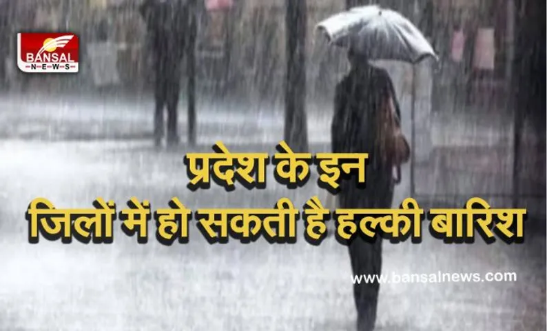 Rain In CG: प्रदेश में कुछ दिनों तक तेज बारिश के आसार नहीं, आज इन जिलों में हो सकती है हल्की बारिश