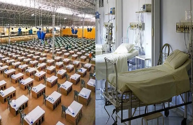 इंदौर में खुले मैदान को बनाया गया अस्थायी कोविड सेंटर, पहले चरण में 500 बिस्तर