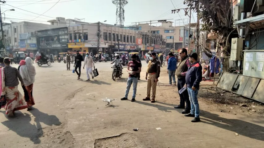 Bhopal News ट्रैफिक एसीपी ने ड्रोन से अधिक यातायात वाले क्षेत्रों का किया निरीक्षण