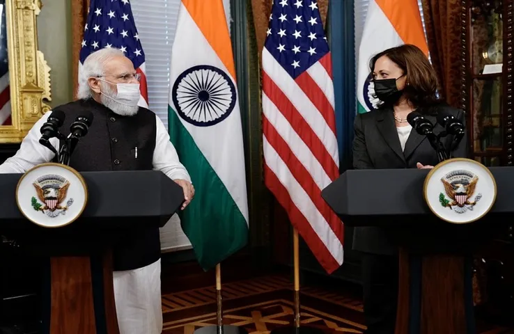 Kamala Harris meeting PM Modi: पीएम ने अमेरिकी उपराष्ट्रपति से मुलाकात की, दोनों देशों को प्राकृतिक साझेदार करार दिया