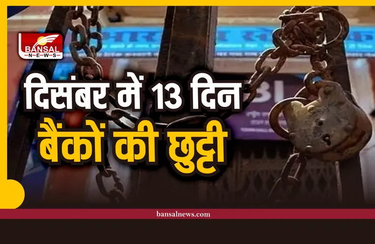 Bank Holiday December 2022 : दिसंबर में बंद रहेंगे 13 दिन बैंक, जल्द निपटा लें काम, देखे पूरी लिस्ट