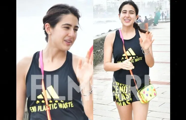 Sara Ali khan Video: मुंबई के बैंडस्टैंड पर अपनी दोस्त संग वॉक करती नजर आई सारा, सादगी देख फैंस हुए खुश