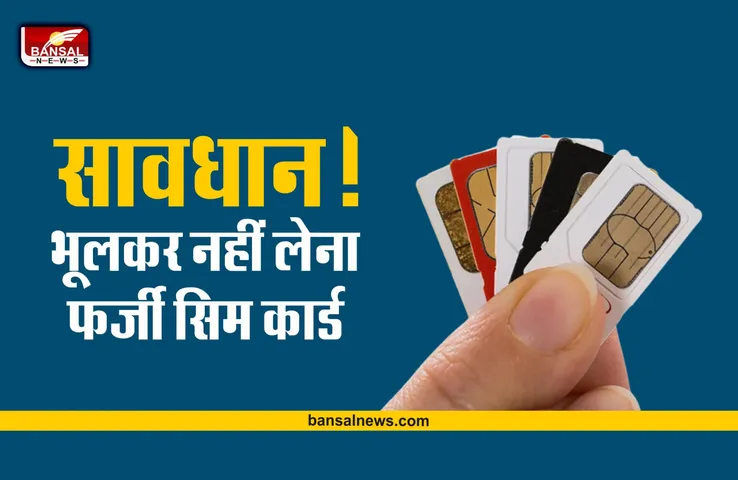 Fake Sim Card : सावधान! फर्जी कागज पर लिया सिम, तो मिलेगी इतने साल की सजा