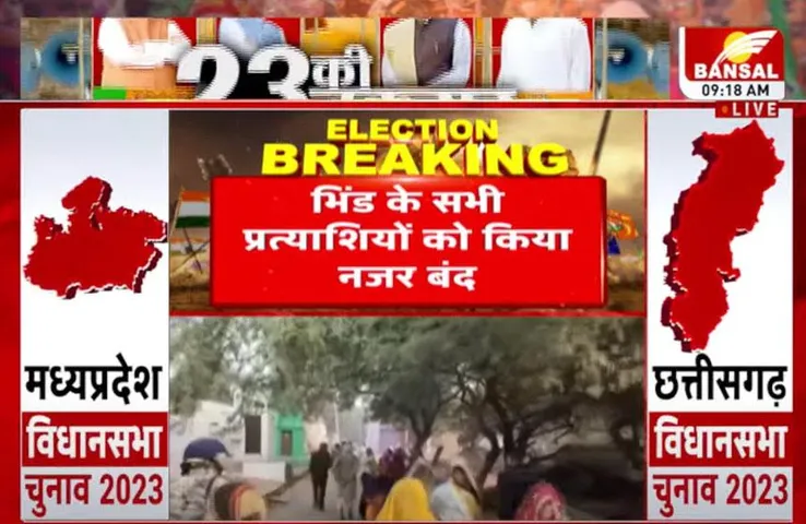 MP Election 2023: प्रशासन का बड़ा कदम, भिंड में सभी प्रत्याशियों को किया नजरबंद, शुजालपुर में तीखी नोंकझोक