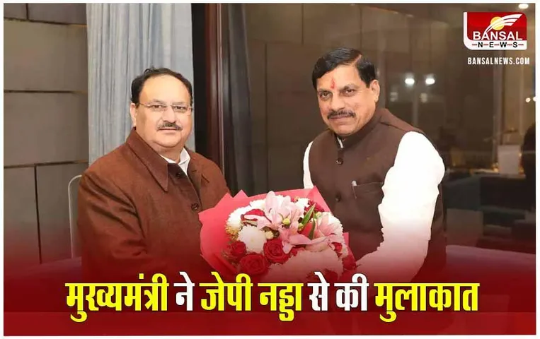 MP News: दिल्ली में BJP अध्यक्ष जेपी नड्डा से मिले मुख्यमंत्री मोहन यादव