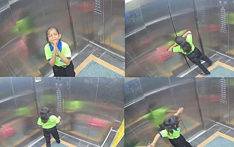 UP News: लखनऊ में स्कूली बच्ची लिफ्ट में फंसी, हाथ जोड़कर लगाती रही बचाने की गुहार