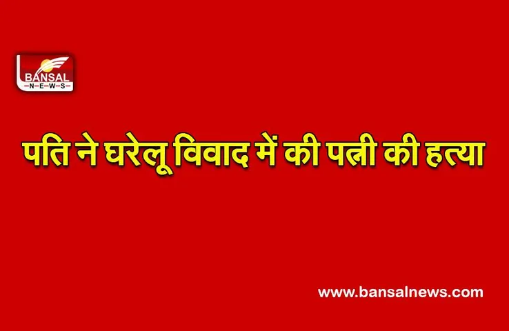 मानसिक रूप से बीमार पति ने घरेलू विवाद में की पत्नी की हत्या